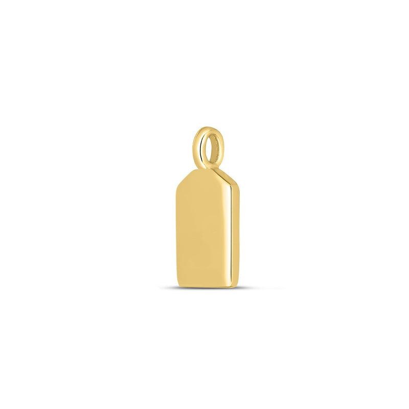 14k Yellow Gold Mini Tag Charm