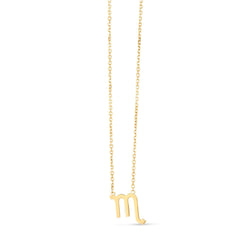 14K Yellow Gold Scorpio Necklace