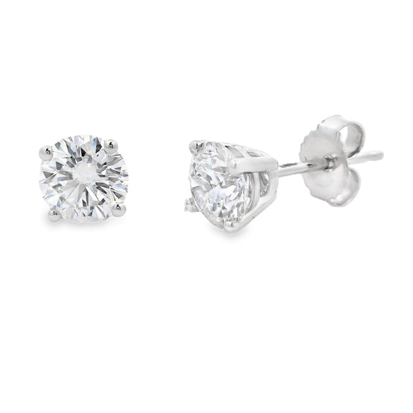 1.00ct Lab Grown Diamond Stud Earrings 18KT White Gold