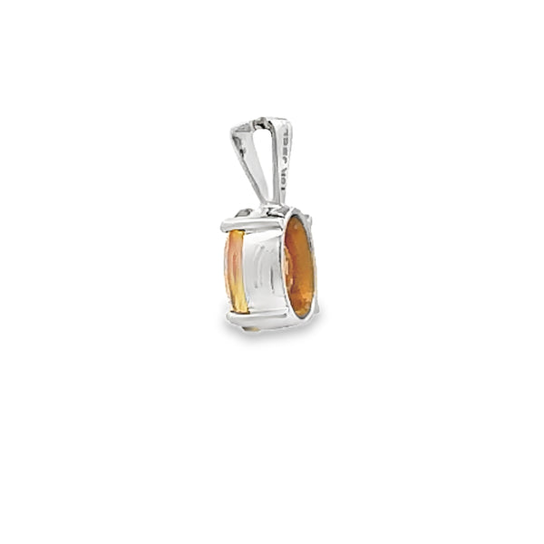 Natural 1.07ct Citrine Fashion Pendants 10KT White Gold