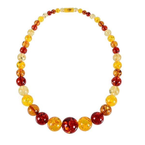 V3 Jewelry Yellow & Red Round Graduated Statement Necklace