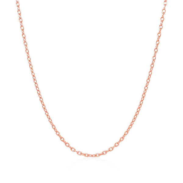 14k Rose Gold Round Cable Link Chain (1.50 mm)