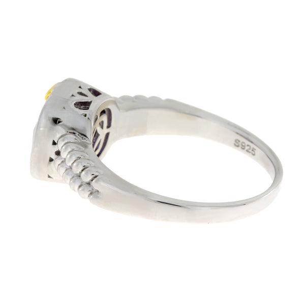 Natural Cubic Zirconium Ring Sterling Silver