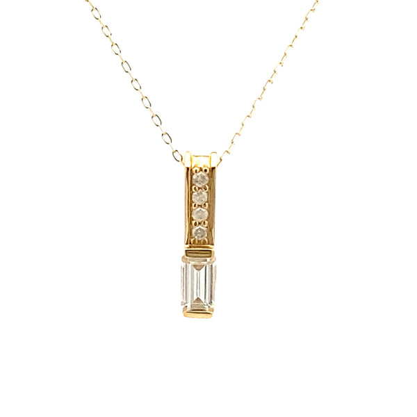 .06ct Zircon Diamond Fashion Pendants 10KT Yellow Gold