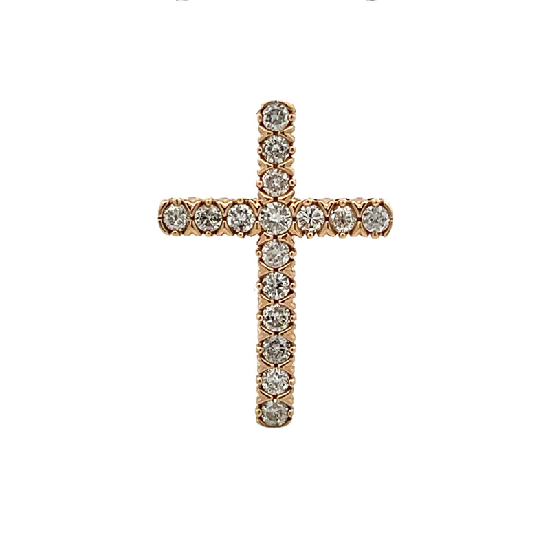 .50ct Diamond Cross Religious Pendant 10KT Yellow Gold