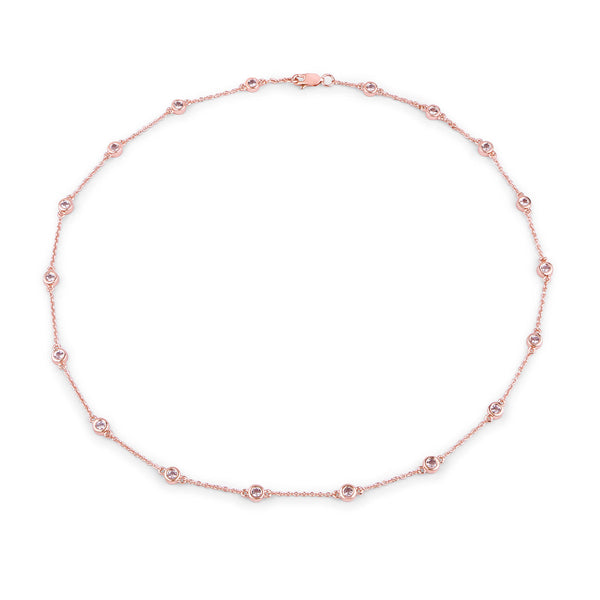 1.62 Carat Genuine Morganite .925 Sterling Silver Necklace