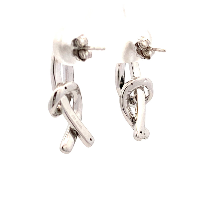 Genuine .04ct Diamond Earrings Sterling Silver