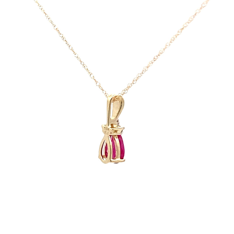 .33ct Ruby Diamond Fashion Pendants 10KT Yellow Gold