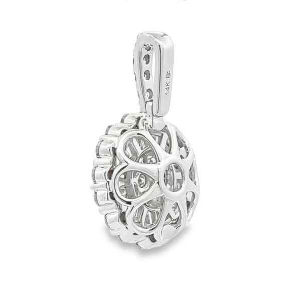 Genuine 1.25ct Diamond Fashion Pendants 14KT White Gold