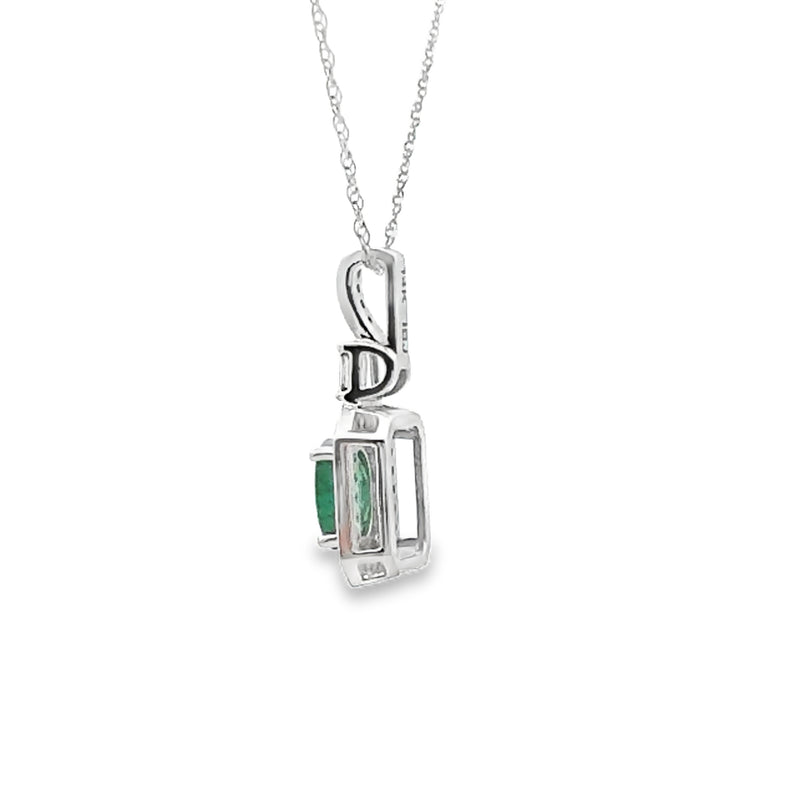 .57ct Emerald Diamond Fashion Pendants 14KT White Gold