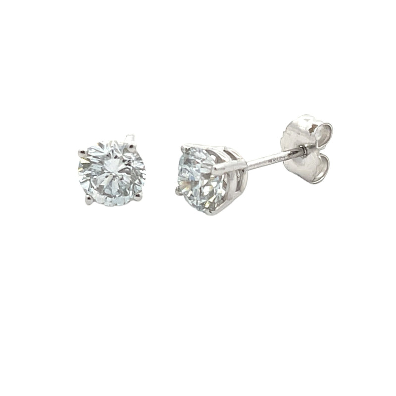 1.00ct Lab Grown Diamond Stud Earrings 14KT White Gold