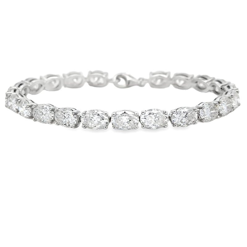 18.00ct Moissanite Tennis Bracelet Sterling Silver