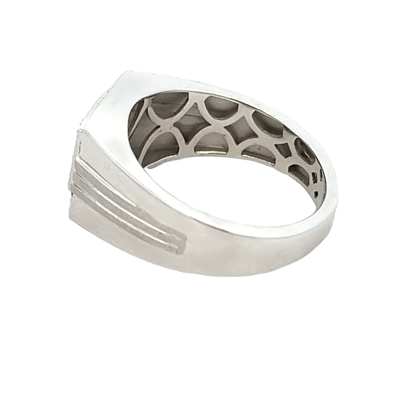 Natural .50ct Diamond Mens Ring 10KT White Gold