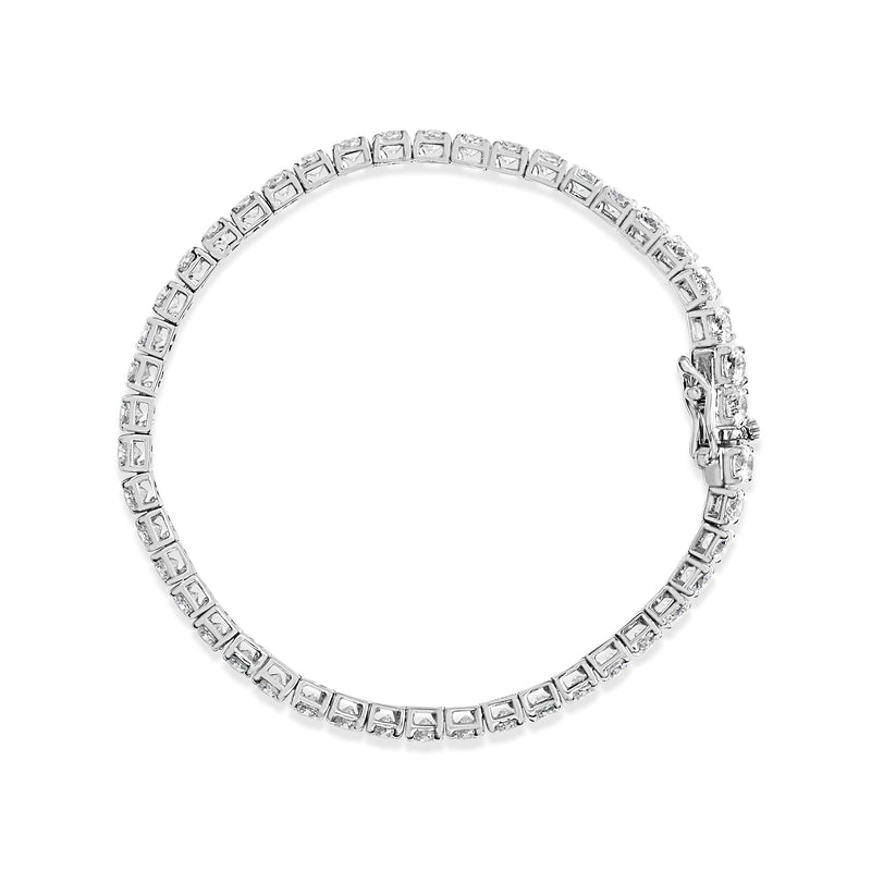 14K White Gold 5.00 Cttw Prong Set Lab Grown Round Diamond Classic Tennis Bracelet (F-G Color, VS2-SI1 Clarity) - 7.25"