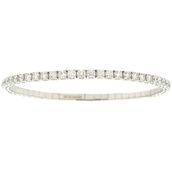 Genuine 3.00ct Diamond Bangle Bracelet 14KT White Gold