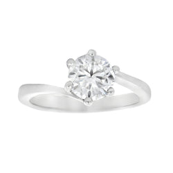 Natural .86ct Moissanite  Sterling Silver