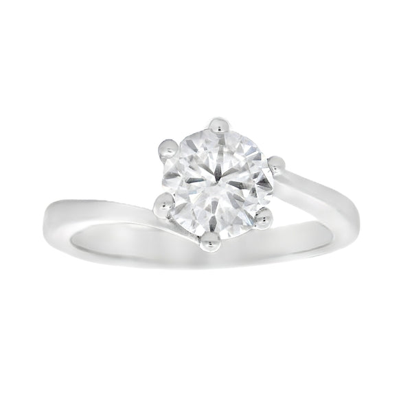 Natural .86ct Moissanite  Sterling Silver