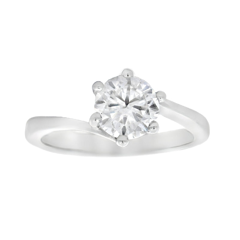 Natural .86ct Moissanite  Sterling Silver