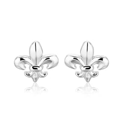 Sterling Silver Fluer De Lis Earrings