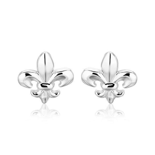 Sterling Silver Fluer De Lis Earrings