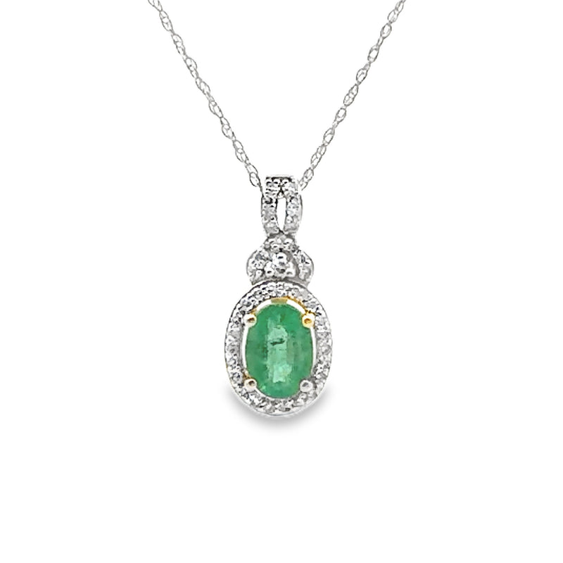 .91ct Emerald Diamond Fashion Pendants 10KT Yellow Gold