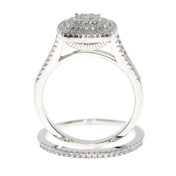 Natural Cubic Zirconium CZ SS Bridal Sterling Silver