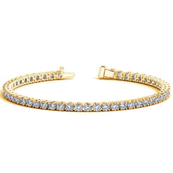 Lab Grown Round Diamond Tennis Bracelet in 14k Yellow Gold (7 cctw F/G  VS2/SI1)