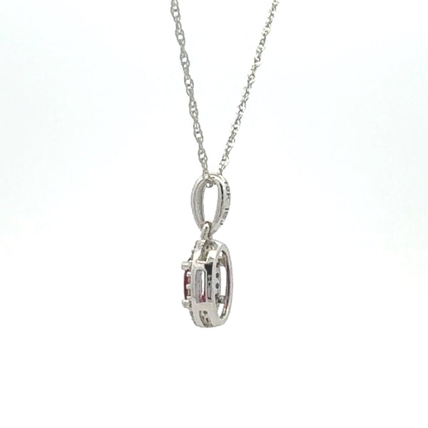 .30ct Ruby Diamond Fashion Pendants 10KT White Gold