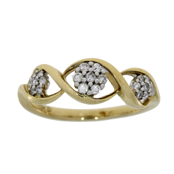 Genuine .20ct Diamond Ring 10KT Yellow Gold