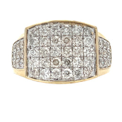 Natural 2.04ct Diamond Mens Ring 10KT Yellow Gold