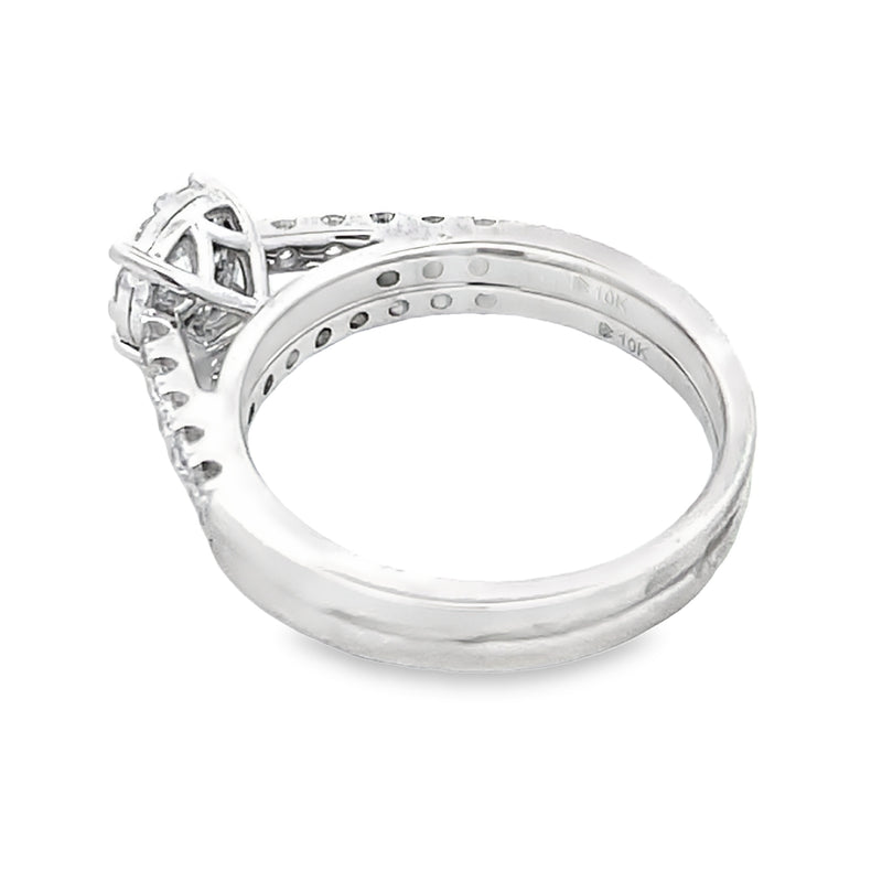 1.00ct Diamond Engagement Ring Set 10KT White Gold