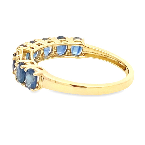 Sapphire Diamond Fashion band rings 14KT Yellow Gold