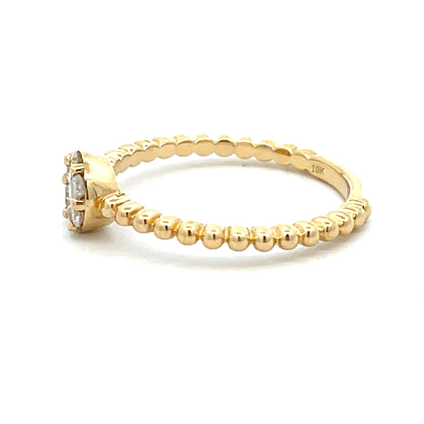 Natural .25ct Diamond Ring 10KT Yellow Gold