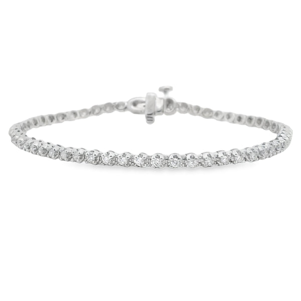 Lab Grown Diamond Tennis Bracelet Sterling Silver