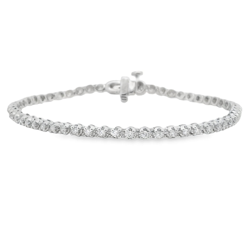 Lab Grown Diamond Tennis Bracelet Sterling Silver