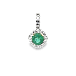 Emerald Diamond Fashion Pendants 14KT Yellow Gold