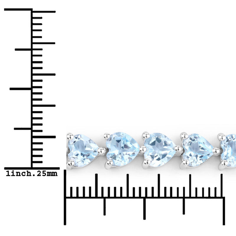 15.50 Carat Genuine Blue Topaz .925 Sterling Silver Bracelet