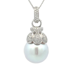 .39ct South Sea Pearl Fashion Pendants 18KT White Gold