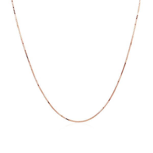 14k Rose Gold Classic Box Chain 0.6mm