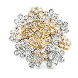 Natural 2.80ct Diamond Ring 18KT 2 Tone Gold