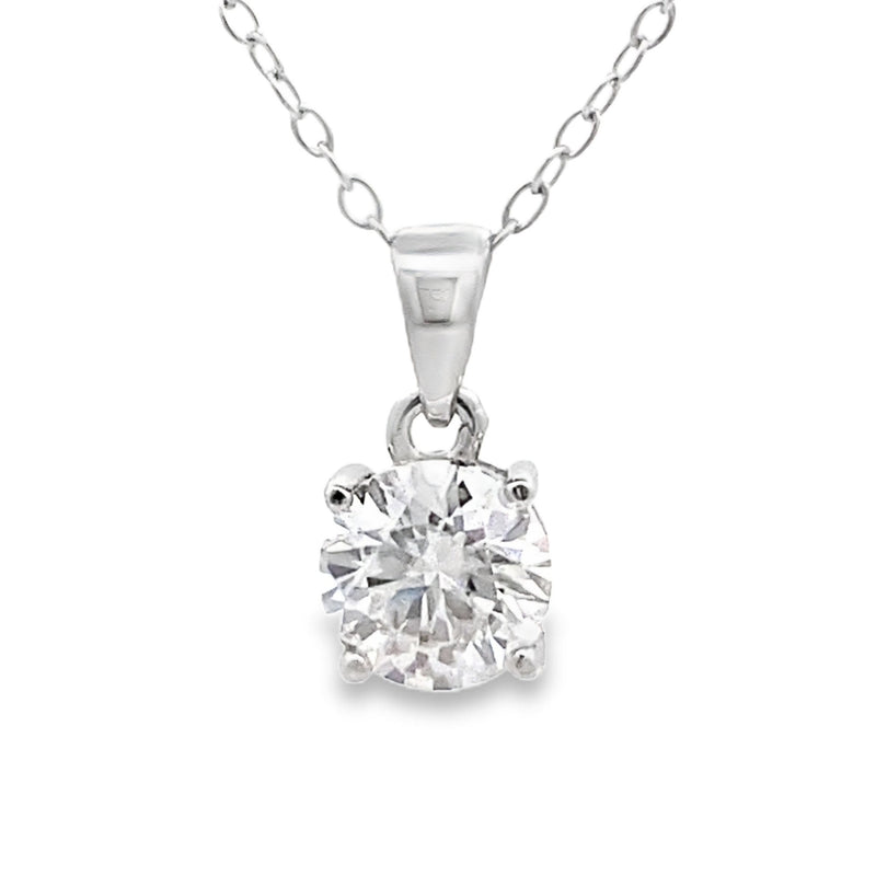 Genuine 1.10ct Moissanite Pendant Sterling Silver