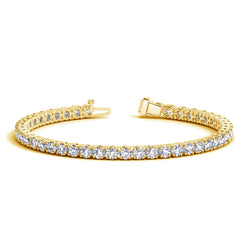 Lab Grown Round Diamond Tennis Bracelet in 14k Yellow Gold (8 cctw F/G  VS2/SI1)