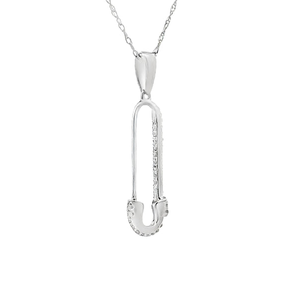 Genuine .17ct Diamond Fashion Pendants 14KT White Gold