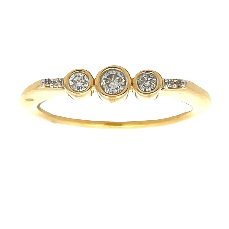 .17ct Diamond Fashion band rings 10KT Yellow Gold