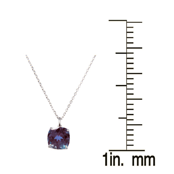 V3 Jewelry Color Changing Alexandrite Solitaire Pendant with 925 Sterling Silver