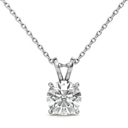 1.50 Carat Solitaire Lab Grown Diamond Pendant Anniversary Dainty Necklace 14k Gold Necklace