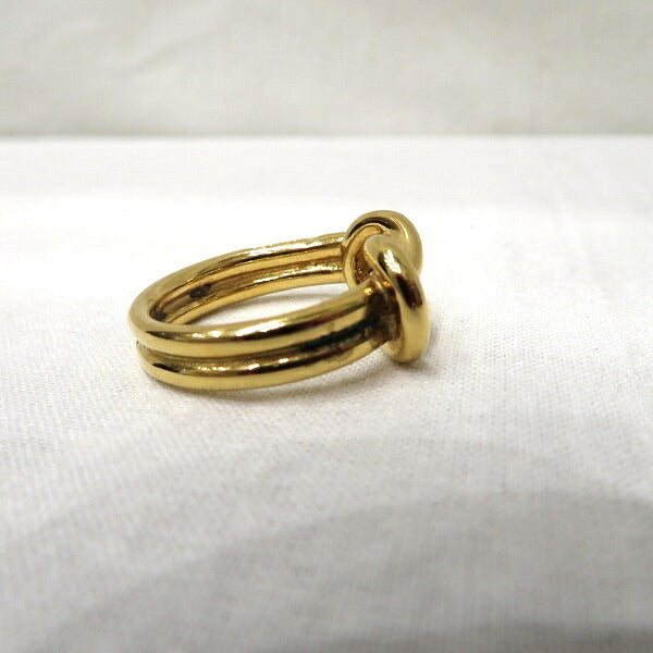 Hermes Atames Calf Gold Color Ring Ladies