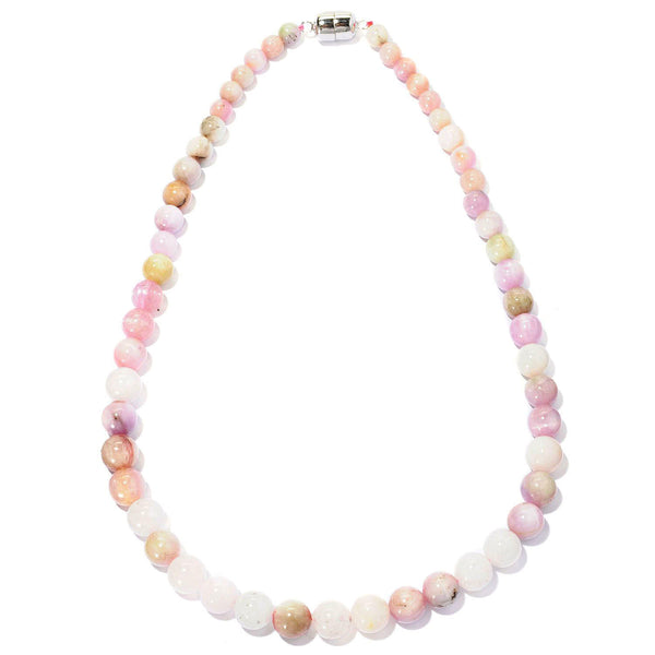 V3 Jewelry Natural Multi-Colored Kunzite Sterling Silver Graduated Bead Necklace18"