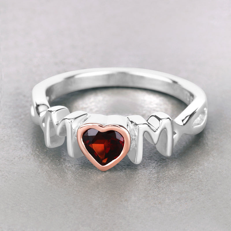 0.50 Carat Genuine Garnet .925 Sterling Silver Ring