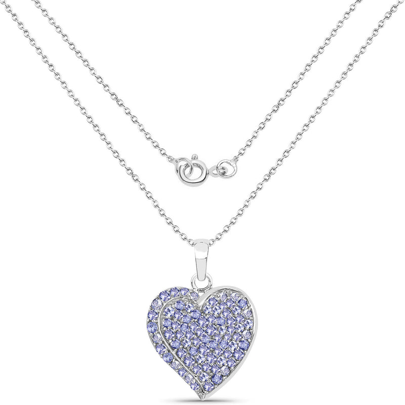 3.97 Carat Genuine Tanzanite .925 Sterling Silver Pendant